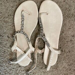 David’s bridal flat sandals